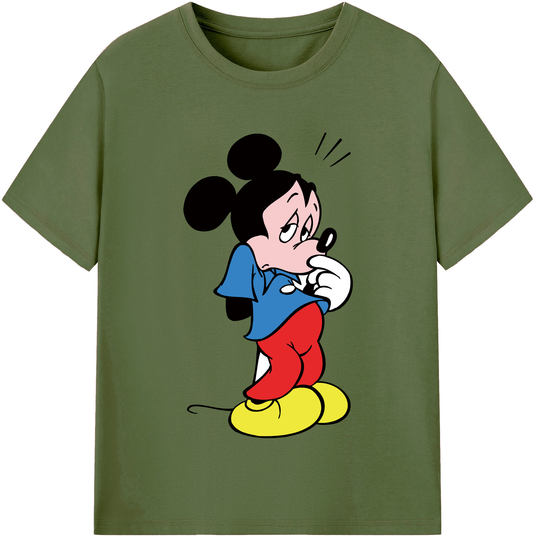 （画像用） ミッキーマウス Mickey Mouse 綿100％半袖Tシャツ（フロントプリント）